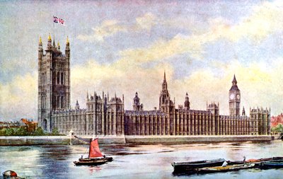 As casas do Parlamento do Palácio de Lambeth, Westminster, Londres, c1905 de Unbekannt