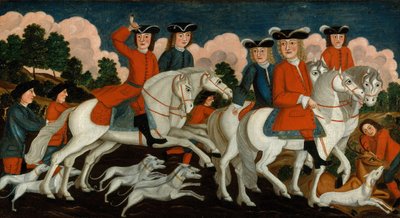 The Hunting Party em Nova Jersey, ca. 1750 de Unbekannt