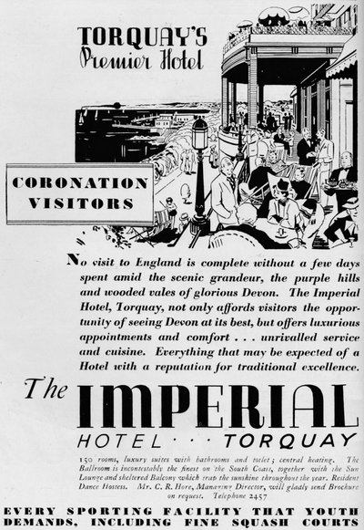 O Imperial Hotel, Torquay, 1937 de Unbekannt