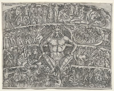 O Inferno Segundo Dante, depois do afresco no Campo Santo de Pisa, no século 1400. de Unbekannt
