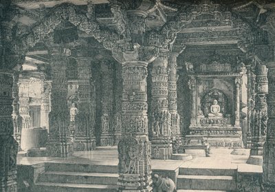 O interior de um templo Jain no Monte Abu em Rajputana, c1903, 1904 de Unbekannt
