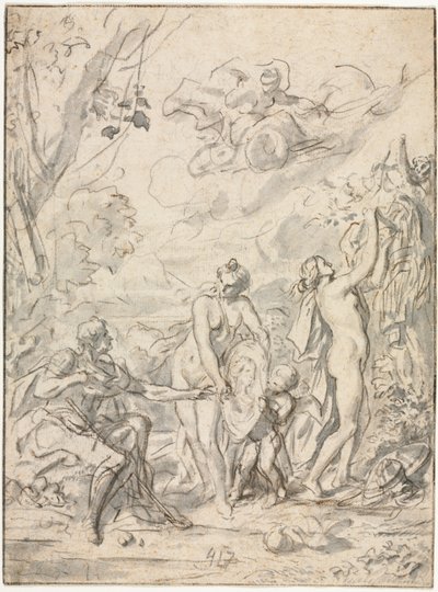 O Julgamento de Paris, c. 1740-1750. de Unbekannt