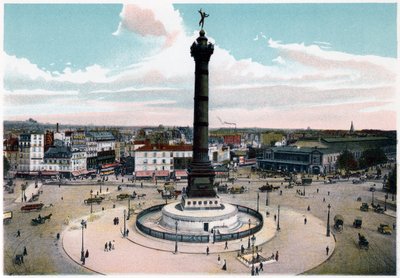 A coluna de julho na Place de la Bastille, Paris, c1900 de Unbekannt