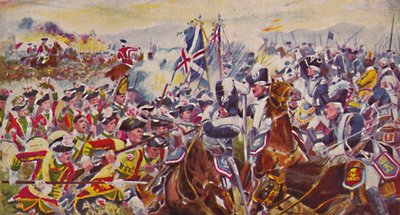 Os reis possuem Yorkshire Light Infantaria. A Batalha nos Campos Rosefield em Minden, 1759, 1939 de Unbekannt