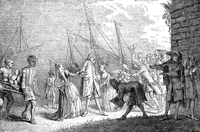O desembarque de Senesino, 1720 de Unbekannt