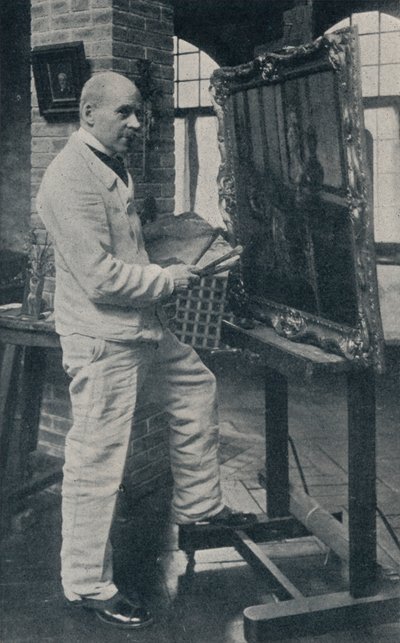 O falecido Gaston La Touche em seu estúdio, c1913. de Unbekannt