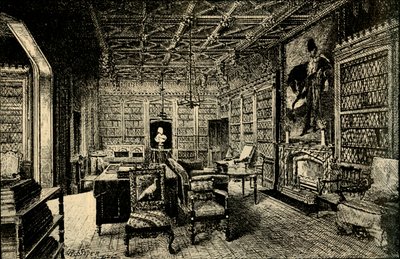 A Biblioteca em Abbotsford, 1882. de Unbekannt