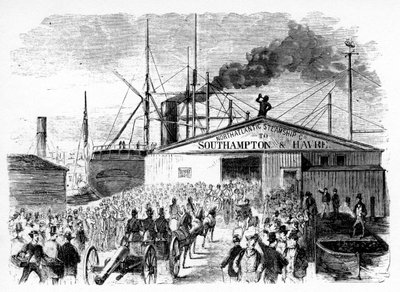 O carregamento dos barcos do Atlântico e do Báltico, c1860s de Unbekannt