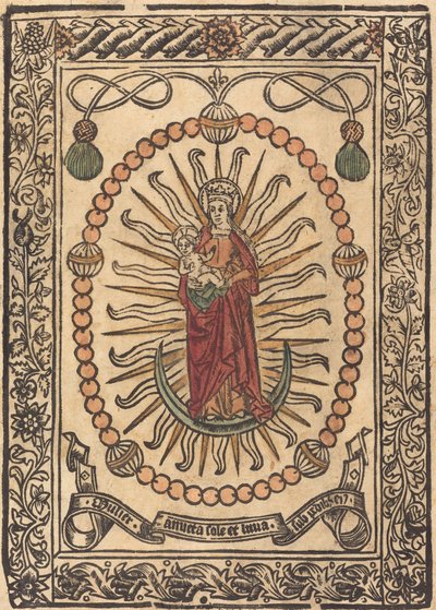 A Madona e o Menino em um Rosário, c. 1490. de Unbekannt