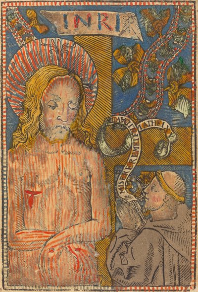 O Homem das Dores com um Franciscano, 1490-1500. de Unbekannt