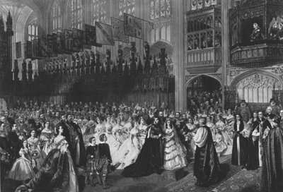 O casamento do príncipe de Gales com a princesa Alexandra da Dinamarca, 10 de março de 1863, 1901. de Unbekannt