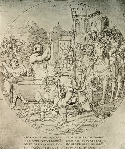 O martírio de São João Evangelista, século XVII, 1908. de Unbekannt