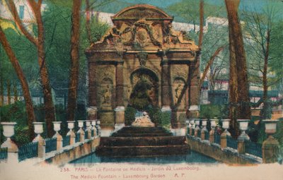 Fonte dos Médici - Jardim do Jardim de Luxemburgo, Paris, c1920 de Unbekannt