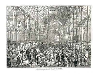 O mercado metropolitano de carne, 1878 de Unbekannt