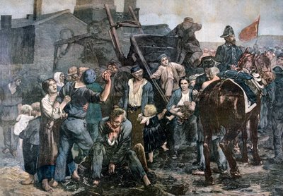 A greve dos mineiros em Carmaux, 1892 de Unbekannt