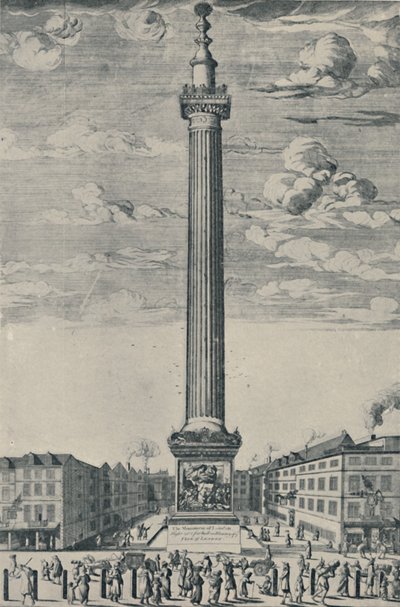 O monumento de Londres, c1685, 1920 de Unbekannt