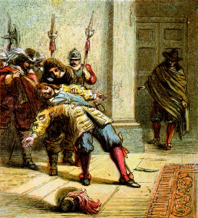O assassinato de Buckingham, 1628, c1850 de Unbekannt