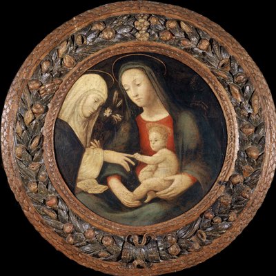 O casamento místico de Santa Catarina, primeira metade do século XVI .. de Unbekannt