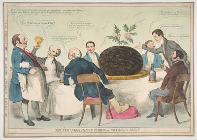 The New Parliament Pudding ou John Bulls Treat, ca. 1832 de Unbekannt