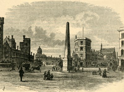 O Obelisco em St. Georges Circus, c1878. de Unbekannt