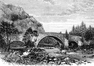 A ponte velha, Invercauld, Escócia, 1900 de Unbekannt