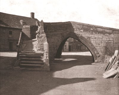 A ponte velha em Croyland, Lincolnshire, 1894. de Unbekannt