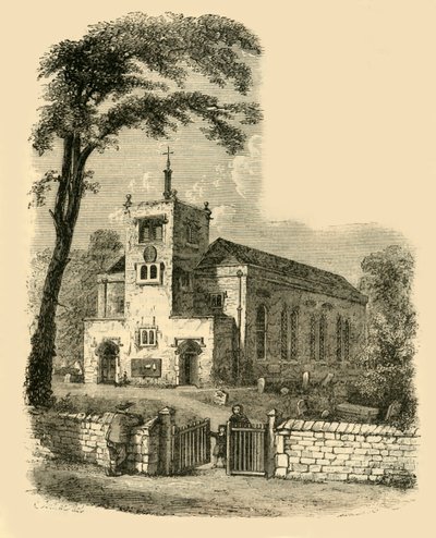 A Capela Velha, Highgate, 1830, c1876. de Unbekannt