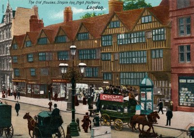 As casas antigas, Staple Inn, High Holborn, Londres, 1905 de Unbekannt