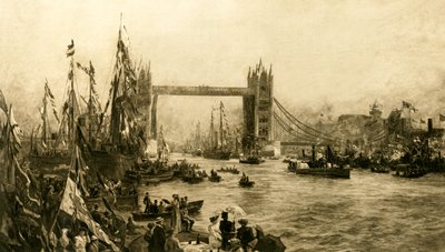 A cerimônia de abertura da Tower Bridge, c1894. de Unbekannt