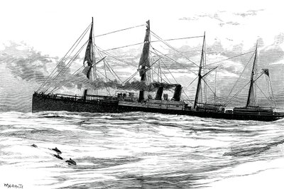 Navio a vapor Orient Company, empresa de navegação a vapor Orient, c1880 de Unbekannt