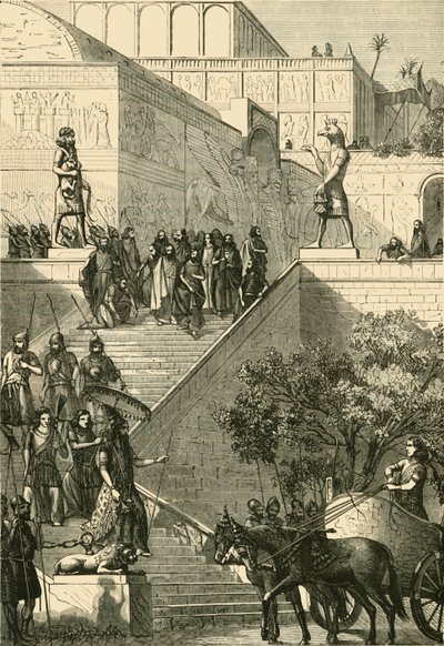 O Palácio de Kouyunjik, restaurado. Depois de Layard, 1890. de Unbekannt