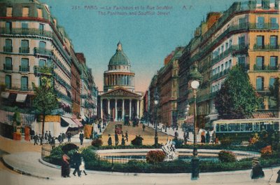 O Panteão e a Rue Soufflot, Paris, c1920 de Unbekannt