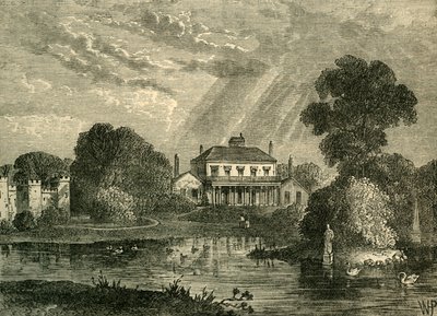 O Pavilhão, Hans Place, em 1800, c1876. de Unbekannt