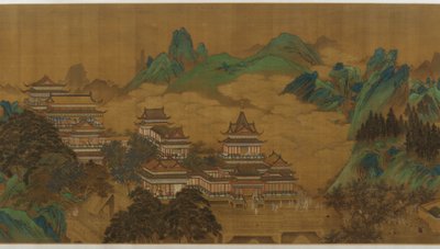 A Festa do Pêssego da Rainha Mãe do Oeste, dinastia Ming ou Qing, séculos XVII-XVIII. de Unbekannt