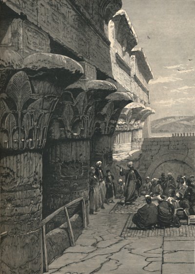 O salão com colunas de Ezneh, 1879, 1886 de Unbekannt