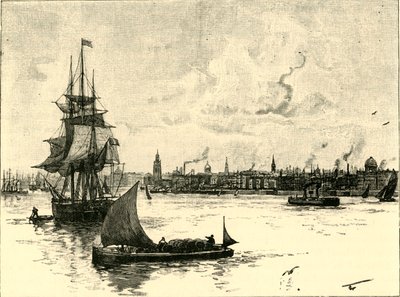 O porto de Liverpool, 1898. de Unbekannt