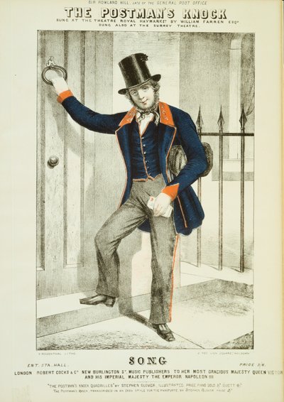 The Postmans Knock c1855. de Unbekannt