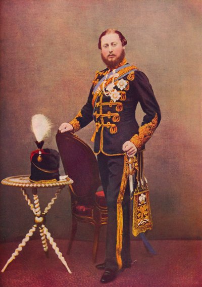 O príncipe de Gales como coronel dos 10º Hussardos, c1865 1910 de Unbekannt