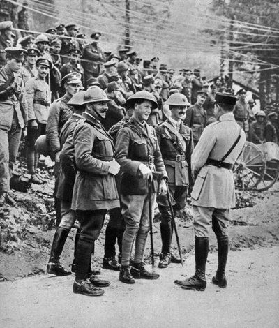 O príncipe de Gales na frente italiana, 1917 de Unbekannt