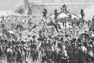A procissão para Westminster, 31 de janeiro de 1856, 1901. de Unbekannt
