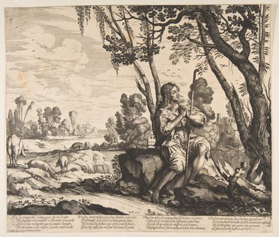 O Filho Pródigo Guardando Porcos, c. 1636. de Unbekannt