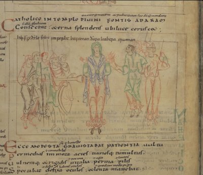 Os Psychomachia por Prudentius, século XI de Unbekannt