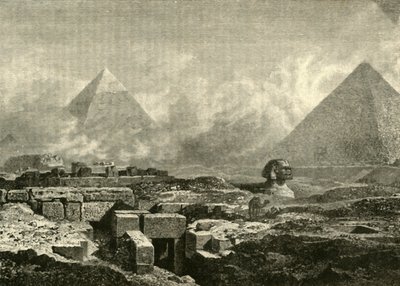 As Pirâmides e Esfinge, 1890. de Unbekannt