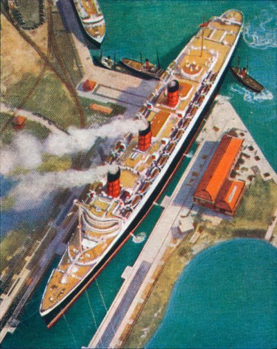 A rainha Mary em Southampton, 1938 de Unbekannt