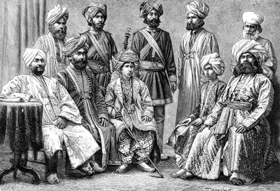 O Raja de Bahawalpur e sua corte, 1895 de Unbekannt