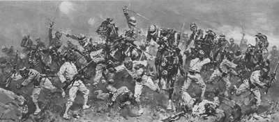 A Rebelião de Arabi Pasha no Egito, 1882: A Carga na Batalha de Kassassin, 1901. de Unbekannt