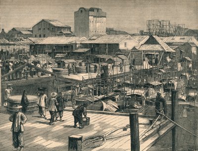 Os tumultos recentes em Canton, c1883. de Unbekannt
