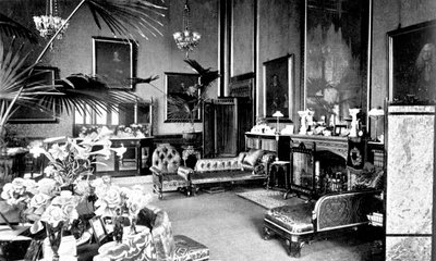 A sala de estar vermelha na Casa dos Oradores, Palácio de Westminster, Londres, c1905 de Unbekannt