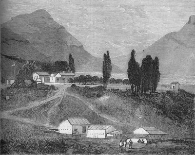 A residência, Maseru, Basutoland, morada do magistrado-chefe, comandante Griffiths, c1880 de Unbekannt