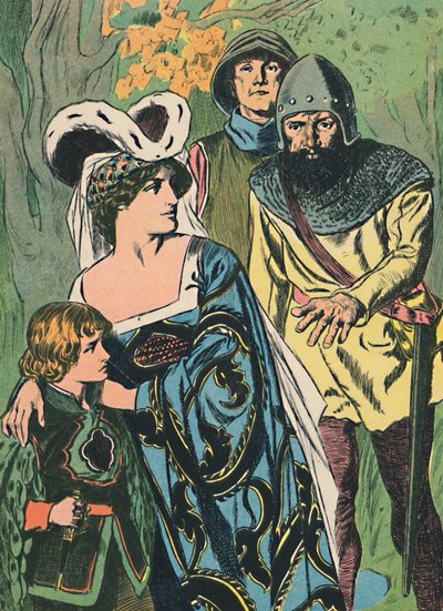 Os ladrões descobrem a rainha Margaret e o príncipe, c1907 de Unbekannt